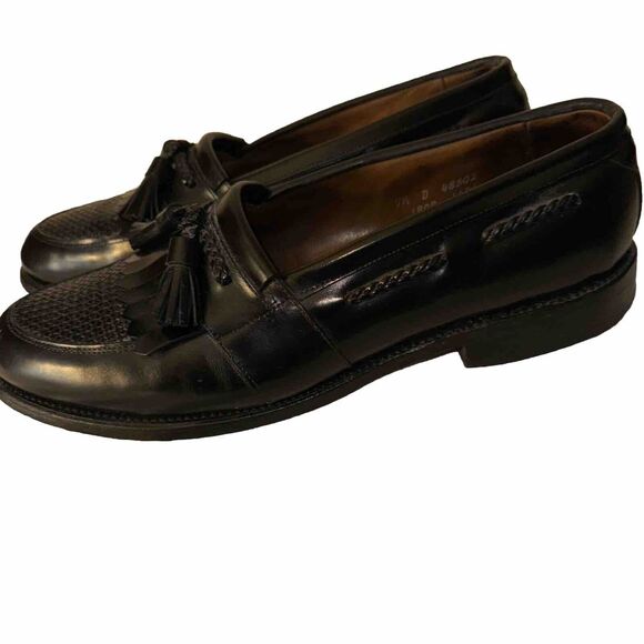 ALLEN EDMONDS MENS SHOES 9.5 D CODY BLACK WOVEN TASSEL LOAFER main image 7